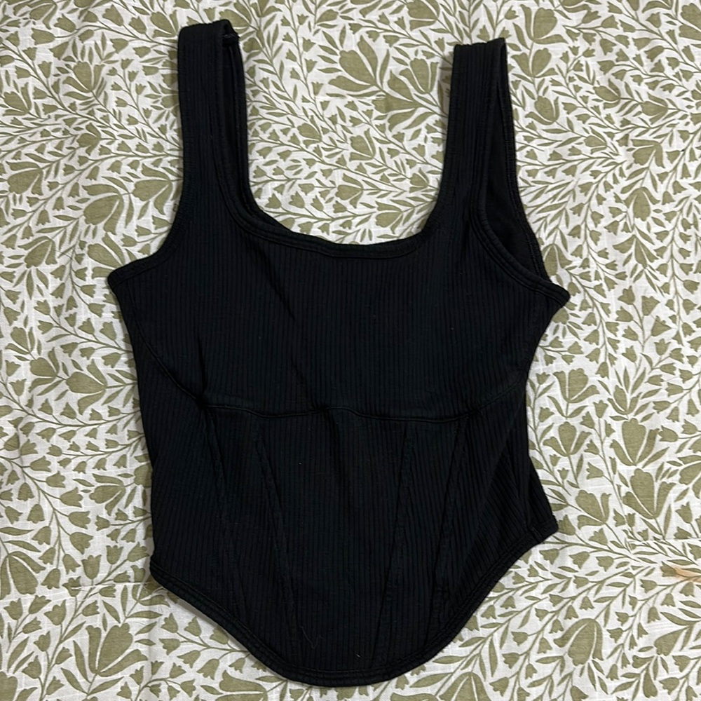 Victoria's Secret Black Ribbed Top